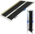 TRUTZHOLM Rollstuhlrampe klappbar 122 cm Traglast 272 kg Alu schwarz/grau beschichtet