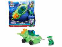 PAW PATROL, Aqua Pups - Basis Fahrzeug Spielzeugauto im Sägefisch-Design mit Rocky
