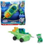 PAW PATROL, Aqua Pups - Basis Fahrzeug Spielzeugauto im S&auml;gefisch-Design mit Rocky