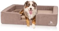 Knuffelwuff orthop&auml;disches Hundebett mit Wendekissen aus Velours Bellamy 80 x 60cm