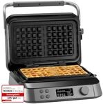 KLAMER Waffeleisen 1600W, doppelte belgische Waffeln, 7 Br&auml;unungsstufen und 5