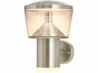 Lindby Edelstahl LED Wandlampe aussen, Aussenwandleuchte spritzwassergeschützt...