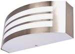 Lindby Wandlampe aussen IP 44, Edelstahl Wandleuchte silber Up- and Downlight