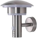 Lindby LED Wandlampe/Wandleuchte au&szlig;en mit Bewegungsmelder, Edelstahl Kunststoff
