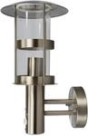 Lindby Edelstahl Wandlampe aussen mit Bewegungsmelder, IP44 Wandleuchte silber