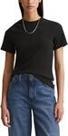 Marc O'Polo Denim Damen T-Shirt mit Stretch-Anteil Slim Fit, Schwarz (Black), XS