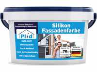 plid® Silikon Fassadenfarbe Weiss Aussen matt 10L - für Beton, Mauerwerk,