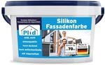Plid&reg; Silikon Fassadenfarbe Weiss Aussen matt 10L - f&uuml;r Beton, Mauerwerk,