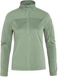 Fj&auml;llr&auml;ven Damen Abisko Lite Fleece Half Zip Sweatshirt, Misty Green, XL