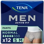 Tena Men Active Fit Pants Normal grau - Gr. S/M - Inkontinenz-Pants f&uuml;r M&auml;nner bei