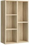 VASAGLE Custos Kollektion - B&uuml;cherschrank, B&uuml;cherregal, mit 5 F&auml;chern, B&uuml;roregal,