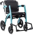 Rollz Motion 2.1 Island Blue - 2 in 1 Rollator Walker Rollstuhl Combo -...