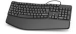 Hama ergonomische Tastatur (Handballenauflage Tastatur, kabelgebunden, PC,