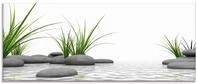ARTLAND Glasbilder Wandbild Glas Bild einteilig 125x50 cm Querformat Wellness Zen 3D