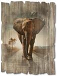 ARTland Wanddeko Bild aus Holz Holzbild vintage Deko 30x40 cm Hochformat Afrika