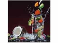 ARTland Glasbilder Wandbild Glas Bild einteilig 20x20 cm Quadratisch Früchte im