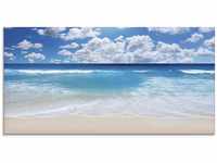 ARTland Glasbilder Wandbild Glas Bild einteilig 60x30 cm Querformat Strand Meer