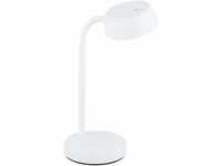 EGLO LED Tischlampe Cabales, 1 flammige Tischleuchte, Nachttischlampe aus Kunststoff,