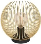 EGLO Tischlampe Venezuela, runde Nachttischlampe, Draht Tischleuchte aus Metall in