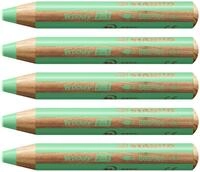 STABILO - Buntstift, Wasserfarbe & Wachsmalkreide - woody 3 in 1-5er Pack -