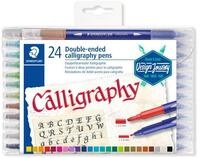 STAEDTLER 3005 Doppelfasermaler Kalligraphie &ndash; 24er Set