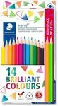STAEDTLER ergosoft 157 Buntstifte &ndash; 12 + 2 Farben, inkl. Neon | Dreikantformat,