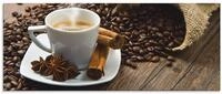 ARTland Wanddeko Glasbilder Wandbild Glas Bild einteilig 125x50 cm Querformat Kaffee