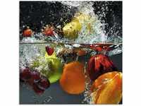 ARTland Glasbilder Wandbild Glas Bild einteilig 50x50 cm Quadratisch Früchte im