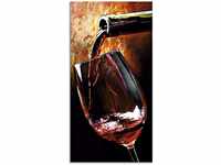 ARTland Glasbilder Wandbild Glas Bild einteilig 30x60 cm Hochformat Rotwein...