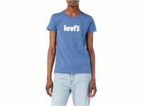 Levi's Damen The Perfect Tee T-Shirt,Poster Sunset Blue Logo,S