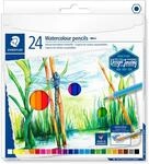 STAEDTLER 146 10C Aquarellstifte &ndash; 24er Set, Sechskant | Wasservermalbar f&uuml;r