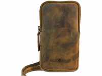 Greenburry Vintage Umhängetasche Braun 11x18x2,5cm Ledertasche Handtasche