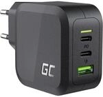 USB C Ladeger&auml;t Green Cell GaN 65W 3 Port 2X USB-C PD 1x USB-A QC 3.0 Handy