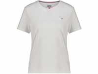 Tommy Jeans Damen T-Shirt Kurzarm TJW Soft Rundhalsausschnitt, Weiß (White), S