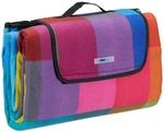 Relaxdays Picknickdecke XXL, 200 x 200 cm, Fleece Stranddecke, w&auml;rmeisoliert,