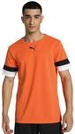 PUMA Herren Teamrise Jersey T-Shirt, Golden Poppy-black-white, L EU