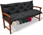 Beautissu Flair BR Bankauflage 100x50x50 cm Anthrazit - Sitzkissen & R&uuml;ckenkissen