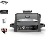 Ninja Woodfire Elektrogrill, Camping-Grill mit Smoker-& Hei&szlig;luftfritteuse,