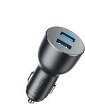 Anker PowerDrive III Kfz-Ladeger&auml;t mit 2 Anschl&uuml;ssen, 36 W, Legierung, Schwarz