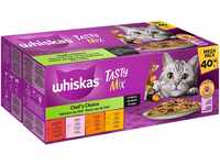 Whiskas 1+ Katzenfutter Tasty Mix Chefs Choice in Sauce, 40x85g (1 Packung) –