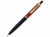 Pelikan Kugelschreiber Souverän 400, Schwarz-Rot, hochwertiger Druckkugelschreiber