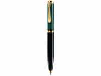 Pelikan Kugelschreiber Souverän 600, Schwarz-Grün, hochwertiger Drehkugelschreiber