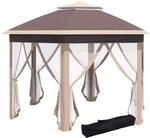 Outsunny Gartenpavillon Faltpavillon 4 x 4 m Pop-Up-Zelt Partyzelt inkl. Tragetasche