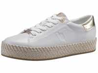 Tamaris Damen 1-1-23713-20 Sneaker Low, White/Gold, 40 EU