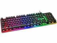 Deltaco Gaming PC Gamer Tastatur - Keyboard mit RGB Tasten und Qwertz Layout deutsch,