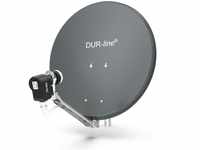 DUR-line 4 Teilnehmer Set - Qualitäts-Alu-Satelliten-Komplettanlage - Select