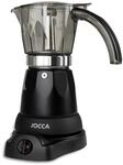 Jocca Elektrische Espressokanne mit 360&deg; Basis, 6 Tassen, Schwarz