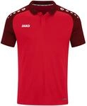 JAKO Kinder Poloshirt Performance, Rot/Schwarz, 152