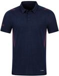 JAKO Herren Poloshirt Challenge, Marine-Meliert/Maroon, S