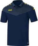 JAKO Herren Poloshirt Champ 2.0, Marine/Darkblue/Neongelb, S